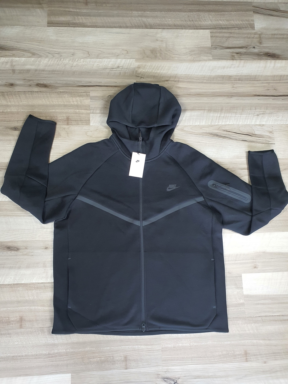Nike Tech Fleece Jacket Sportswear Black Full Zip Hoodie HV0949-010 Men's XL